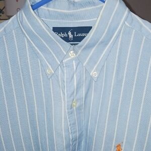 Ralph Lauren Men's Blue Striped Shirt
